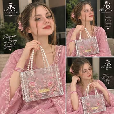 luxury resin rose pearl Bags -as creation