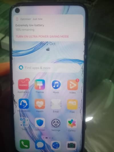 Huawei Nova 7t mobile with box urgent for sale koi fult ni ha good