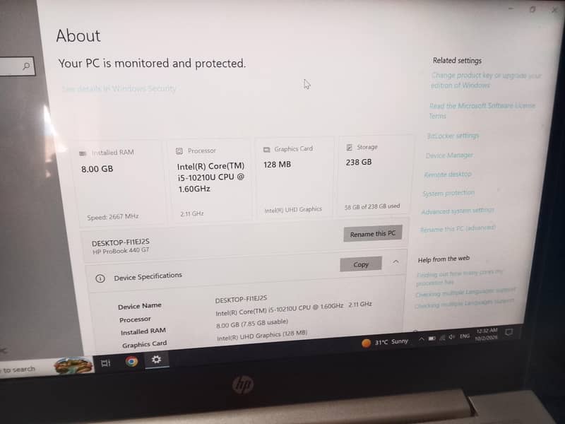 core i5 10 generation 6