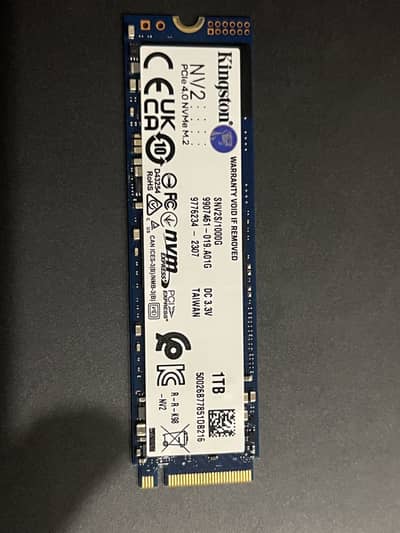 Kingston Nvme 1tb 100% Health with heatsink