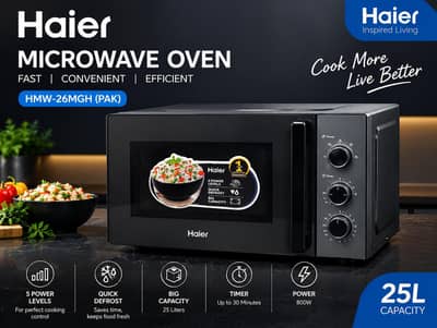 Haier Microwave Oven 26L HMW-26MGH - Brand New