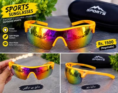 sports cricket sunglasses uv_400 protection _orange