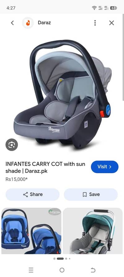 Baby carry cot imported Taiwan