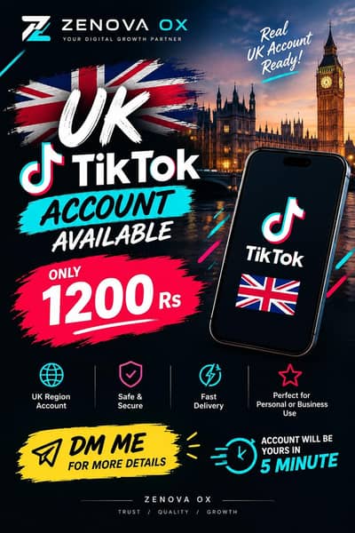 UK TikTok Accounts Available