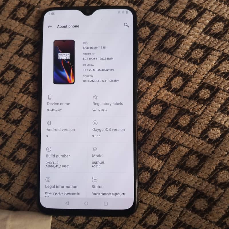One Plus 6T 4