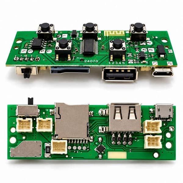 Solar Rechargeable MP3 Bluetooth Circuit Board – USB & TF Card Audio Module