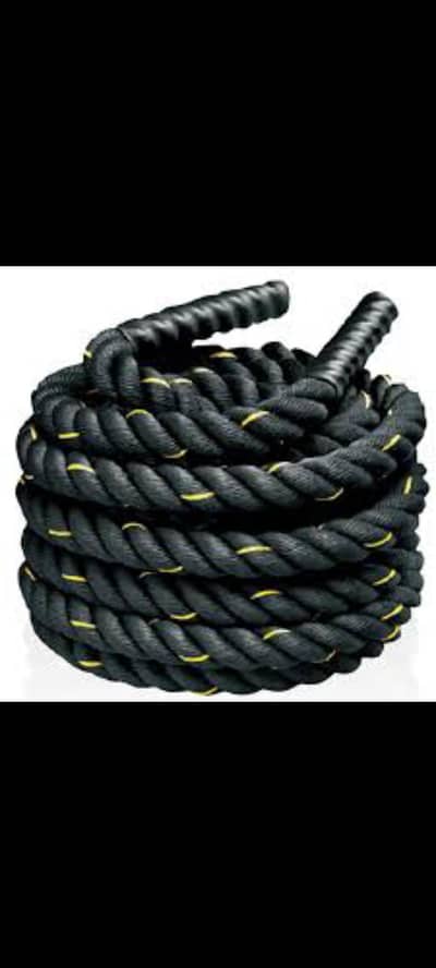 battle rope tug or war tricep rope multi gym bench plates dumbbell rod