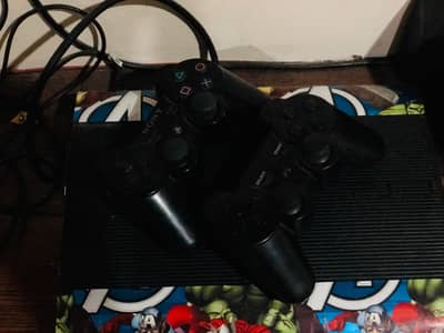 PS3 super slim 500gb with two wireless controllers