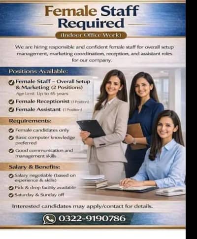 Females respshnist marketing supervisor assistant