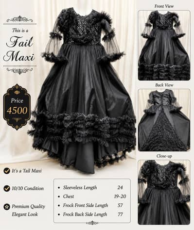 Frock net / black/ barbie frock/casual/wedding dress/ party wear