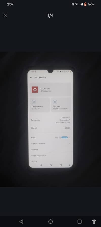 OnePlus 7T (8/128) PTA Approved