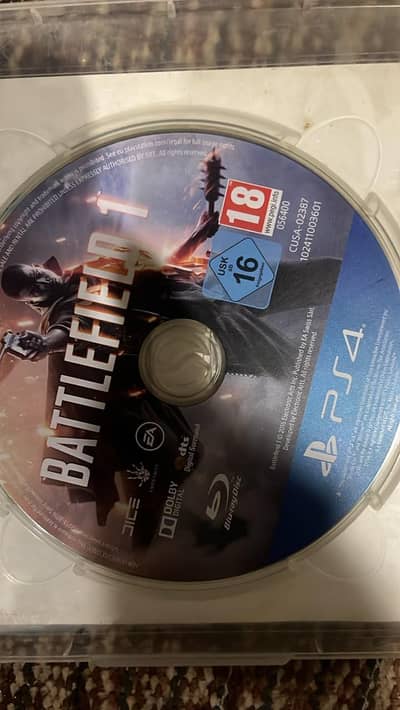 Battlefield 1 PS4 disc