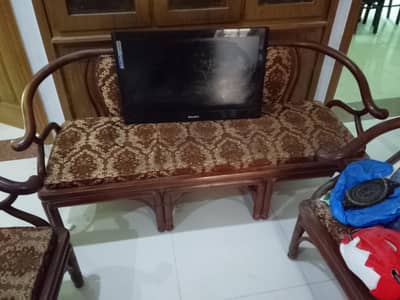 5-seater wooden sofa set