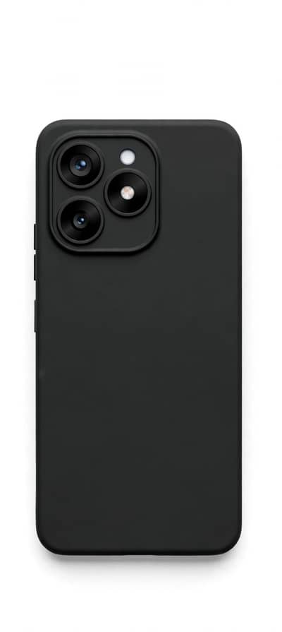 Infinix Hot 40 / Hot 50 Cover - Mette Black Silicone - Shalimar Lahore