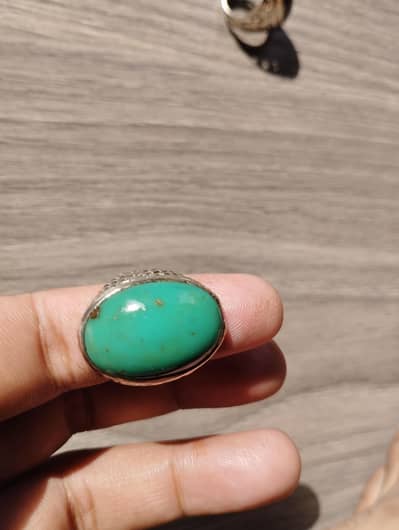 Natural Hussani Feroza Stones Ring Original Not Treated