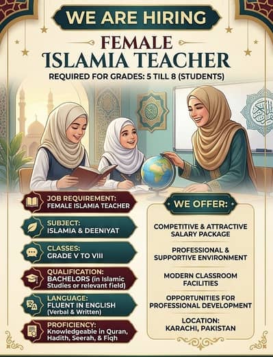 Islamiat Teacher Required