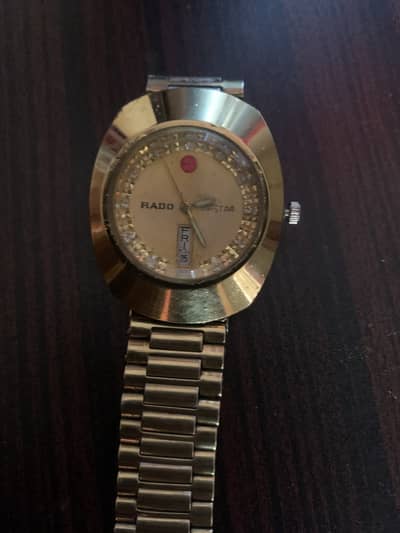 RADO Style Men’s Vintage Gold-Tone Wrist Watch – Stainless Steel Brac