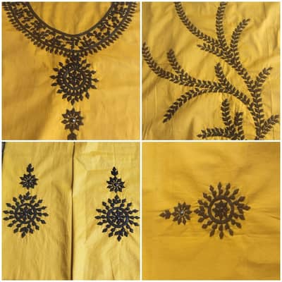Handmade karhai Unstitched suit - cotton 2 piece - Bahawalpur