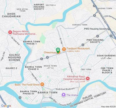 Pwd Main double road 1 kanal plot available on rent. Very Prime Location
