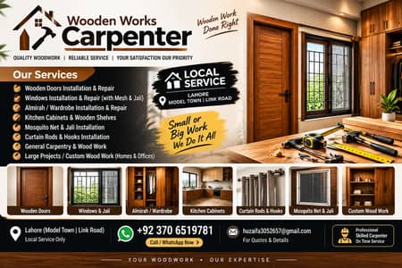 Professional Carpenter & Woodwork Services in Lahore