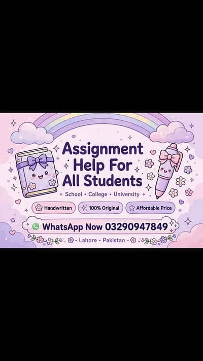 Assignment writting jin students ko krani ho whatsapp kren