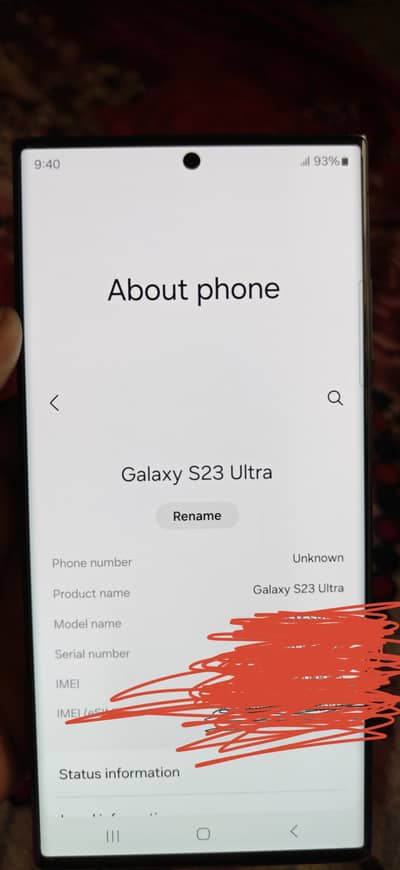 Samsung Mobile S23 Ultra like new mobile