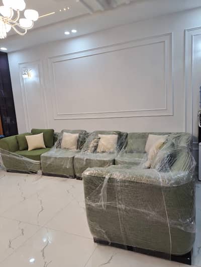 Luxury Green Sofa Set – Modern Living Room L Sofa Set For Sale
