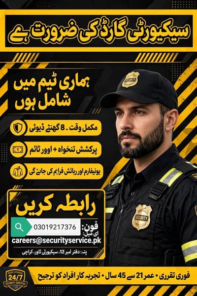 Hiring Security guards, supervisor and protocol guards