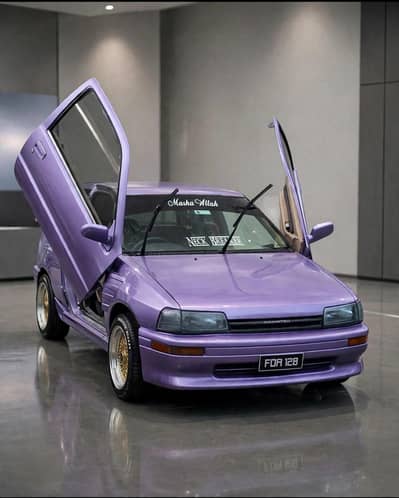 Daihatsu Charade 1987- Purple Modified - Scissor Doors - Axio Engine