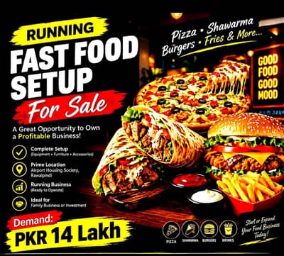 FAST FOOD RESTAURANT AND SLUSH MACHINE FOR SALE