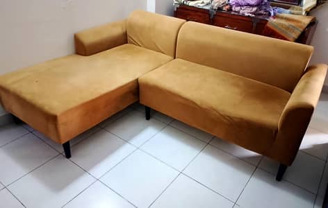 Comfortable L-Shape Corner Sofa Set for Living Room