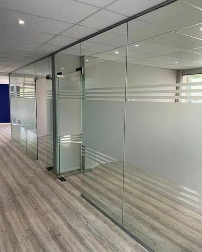Office Partition with Glass | Aluminum & Glass Work | Cafe interior