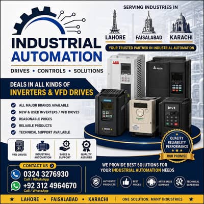 all kind of  industrial Invertors and drives avaliable