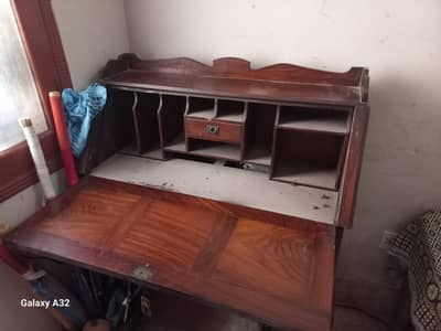 antique wood secretary table