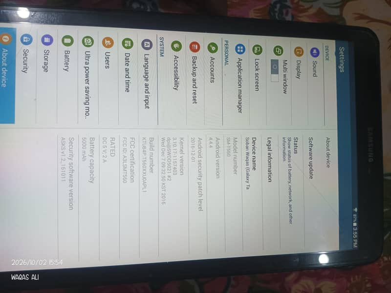 Samsung tab E 1