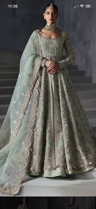 Maxi / bridal maxi / wedding wear Original Afrozeh bridal Open Maxi