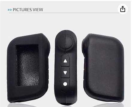 oft Silicone Car Remote Key Case Cover Protector for Two Way Alarm System LCD Remote Control RA4736