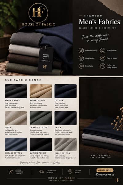 Mens fabric