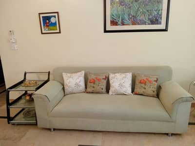 Sofa set 3+2+2.2 years old in a excellent condition with 4 tables.