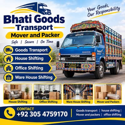 Goods transport | House shifting | Masda shahzor Truck with labour