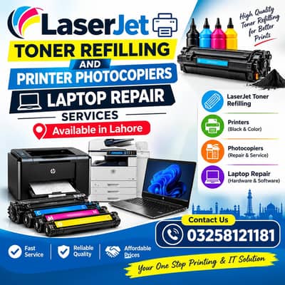 LaserJet Toners Refilling and New Toners 03114442122