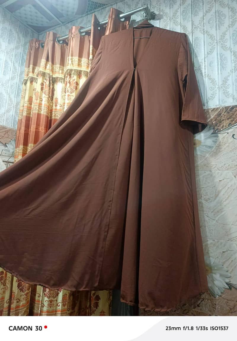 double open abaya 1