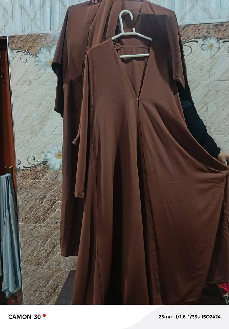double open abaya 2