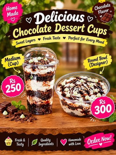 Homemade Chocolate Dessert Cups 
