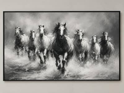 Monochrome Handmade Canvas Wall Art