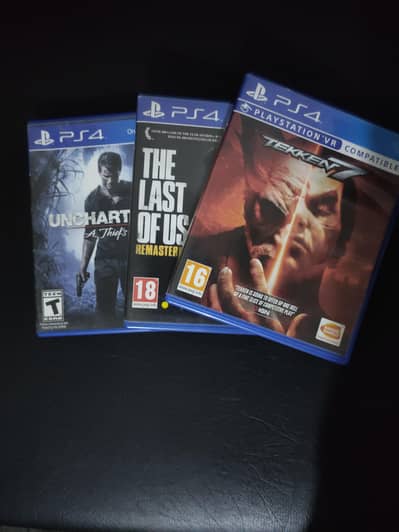 Ps4 Games For Sale (Tekken 7, Uncharted 4, The Last Of Us)