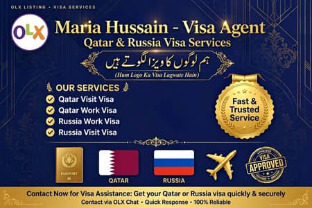 Maria Hussain Visa Agent - Qatar & Russia Visit & Work Visa