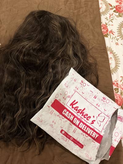 Hair full head extensions natural brown with highlights