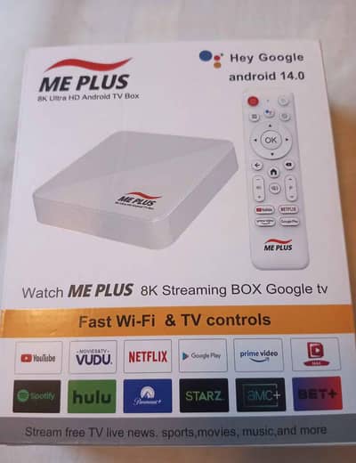 Me PLUS 8k Streaming box Google Tv