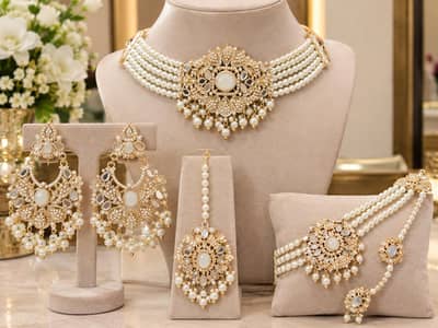 Beautiful Kundan Bridal Jewellery Set for Sale